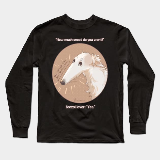 Borzoi Lover Long Sleeve T-Shirt by Pastelkatto